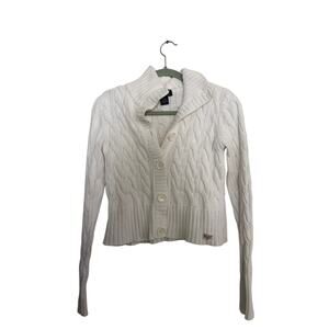 Polo Jeans Co. by Ralph Lauren Cardigan Sweater Cotton Button Up White Size M